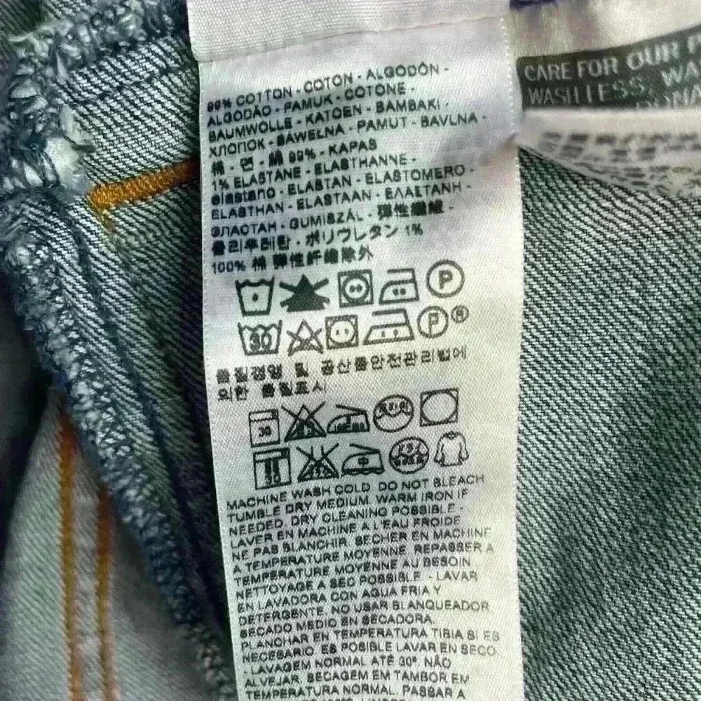 Levis Original Denim Trucker Jacket Blue  Cotton Button Up size XS - Picture 7 of 11